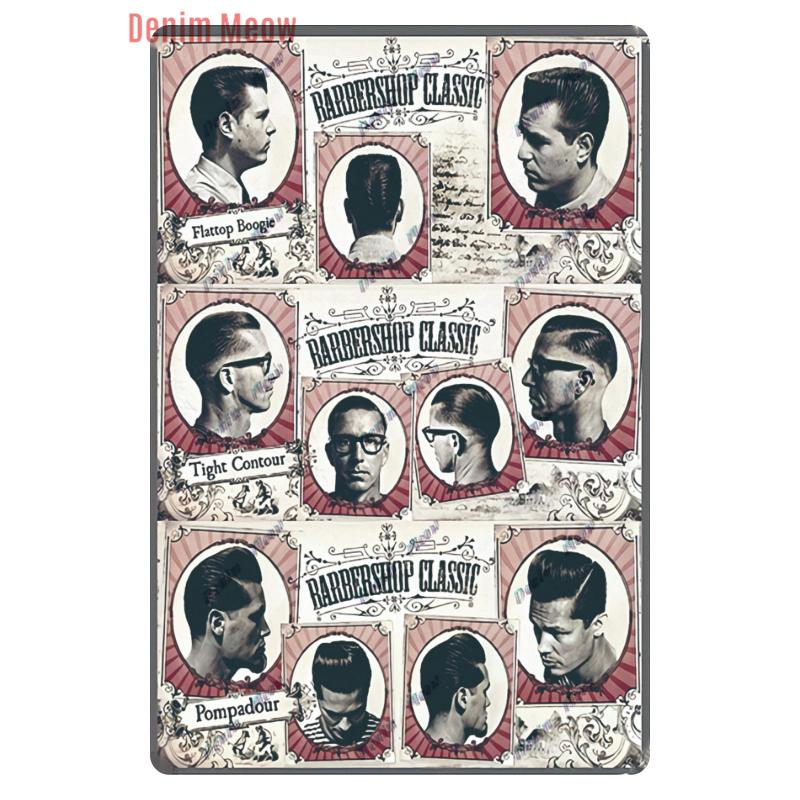 Ретро-табличка для стрижки волос, металлические знаки, парикмахерская, винтажная живопись, настенные плакаты, бар, паб, бритье и стрижка, домашний декор, WY28
