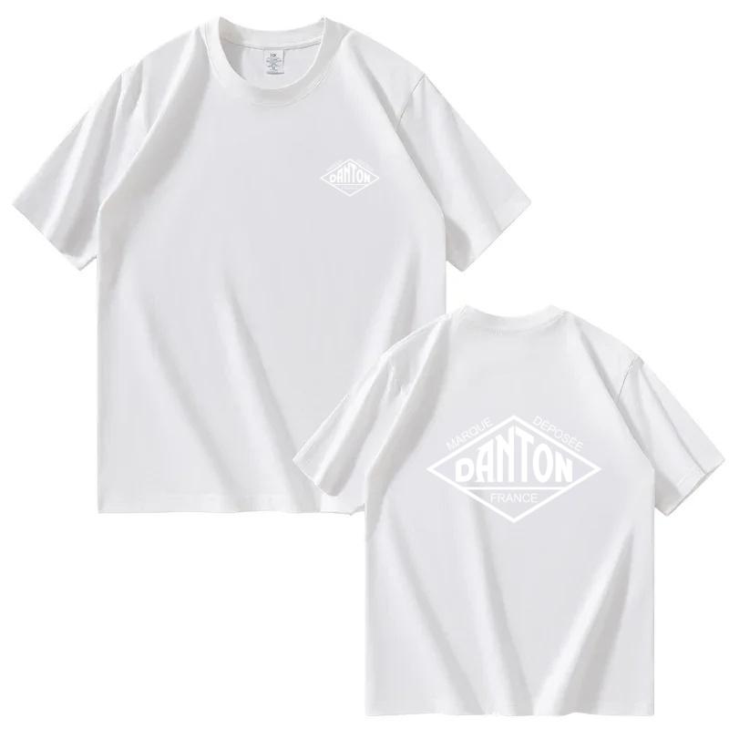 2026 Exported To Japan Orders Classic Embroidery Fashion Solid Simple Loose Short Sleeve Cotton Couple Tshirt UnisexWomen Top