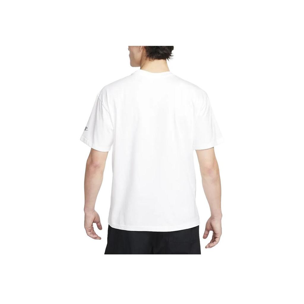 Nike Спортивная футболка с круглым вырезом и коротким рукавом с логотипом, мужские топы, белые FQ3753-100