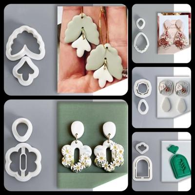 2 шт ретро-стиль полимерная глина резак 3D тонкая форма для резки DIY французские серьги ручной работы ювелирные изделия кулон инструменты для изготовления