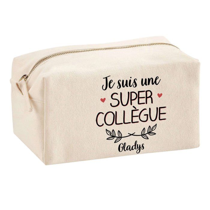 Trousse multifonction Gladys Super Collègue Cadeau Anniversaire Noël Idée Personnalisé Rentrée | Trousse Scolaire Fournitures Bureau