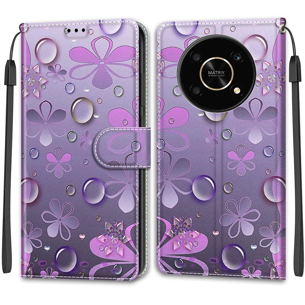 Роскошный окрашенный кожаный чехол-кошелек в стиле книжки, защитный чехол для Huawei Honor X7B X6B X8A X6A X9A X7A X50 Honor90 Magic6 Lite Huawei Y5 Y6 P30 Lite