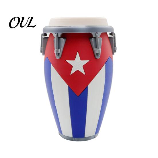 Poolside Gathering Decor Conga Drum Piggy Bank with National Flag Design for Kids Adults, Decorative Money Saving Personalized Gift Music Fans