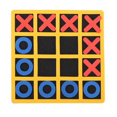 Игра крестики-нолики портативная и безопасная EVA Mini Tictactoe XO Shape Chess Game обучающая игрушка