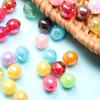 Многогранные шариковые бусины акриловые 6 мм креативные 200 шт. модные AB яркие цвета DIY ювелирные аксессуары