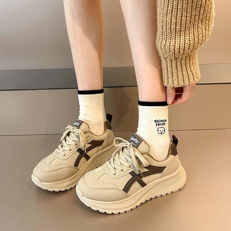 Fleece Dad Shoes Women's 2025 Autumn and Winter New Versatile Casual Platform Sports Shoes Lightweight Warm Forrest Gump Shoes