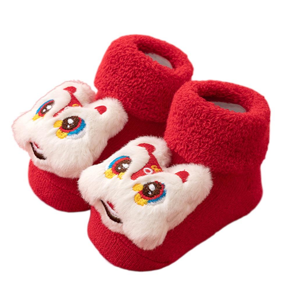 Rabbit Kids Chinese New Year Socks Fortune Cat Longevity Lock Hosiery  New Year