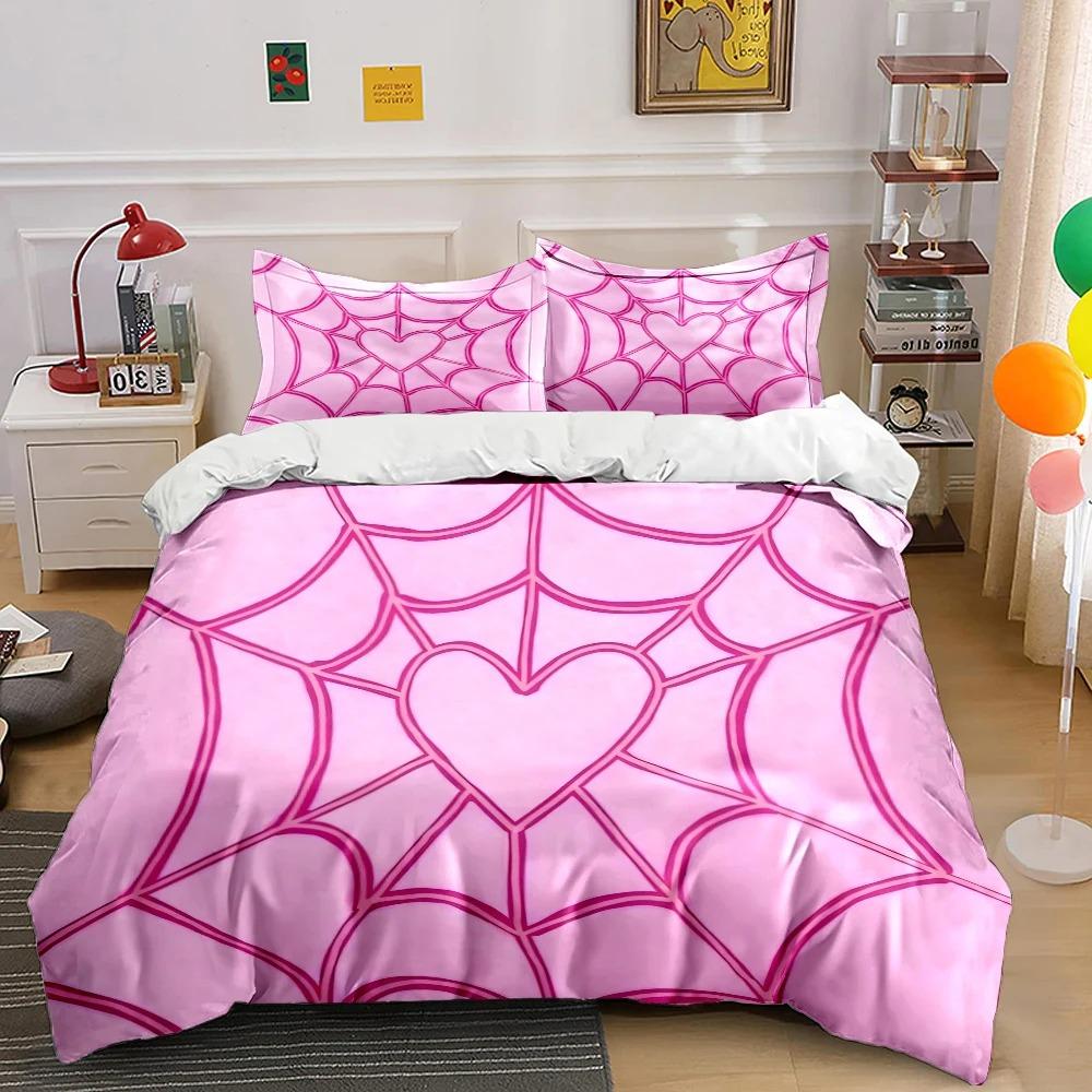 2/3PC Spider Web Spiders Print Bedding Set 1 Duvet Cover 1/2 Pillowcases Adult and Children Bedding Set Luxury To Gifts