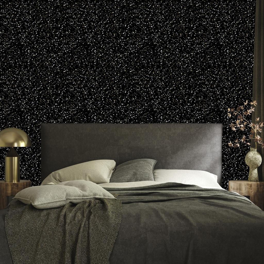 Black glitter wallpaper, black and graphite, black background, 50x1000