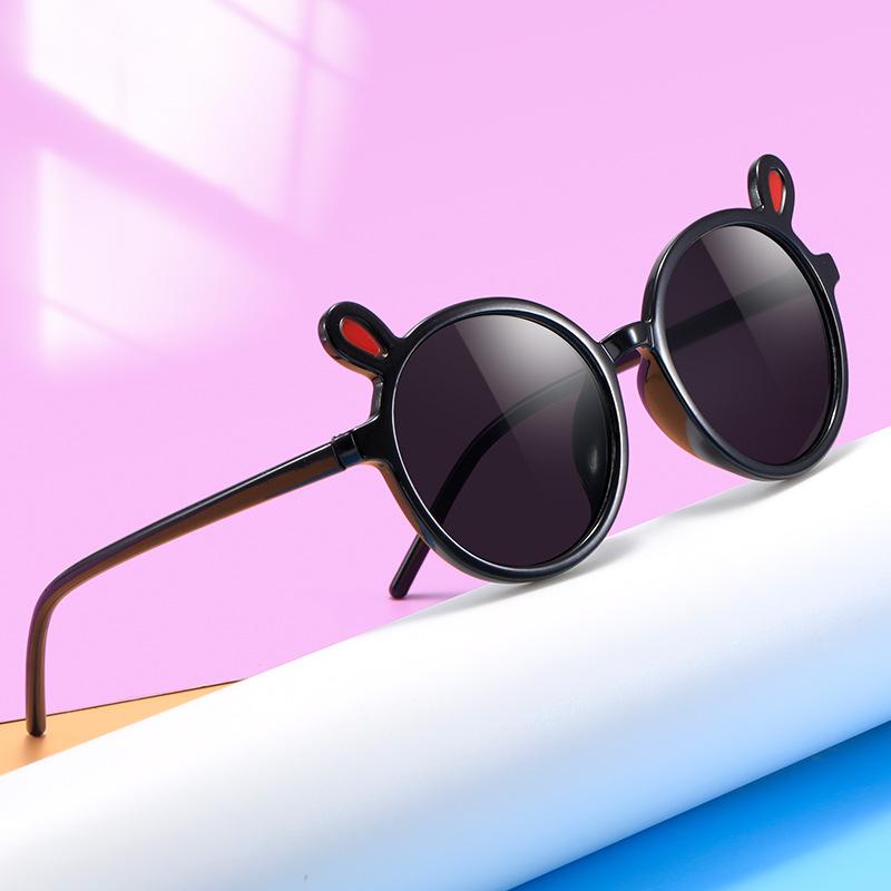 Детские солнцезащитные очки, мужские и детские с защитой от ультрафиолета, милые детские новые модные цветные солнцезащитные очки с заячьими ушками