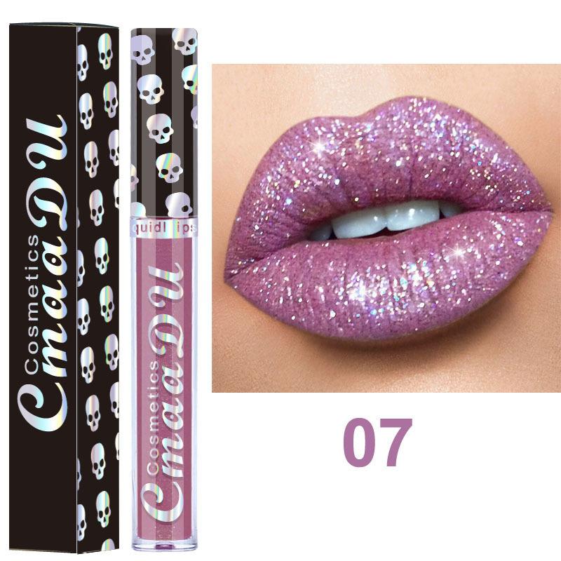 8 цветов матовый блеск для губ Sexy Skull губная помада набор Skull Head стойкий водостойкий бархатный блеск для губ жидкая губная помада
