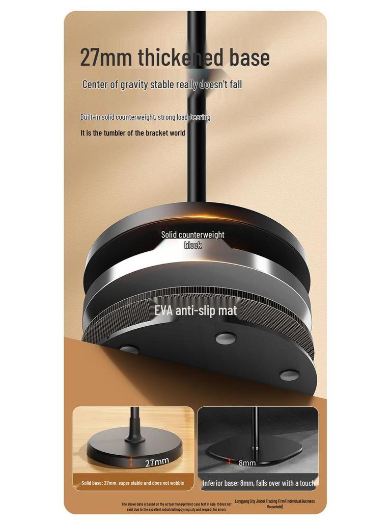 360° Rotating Floor Mobile Phone Stand for Live Broadcasts and Overhead Shots