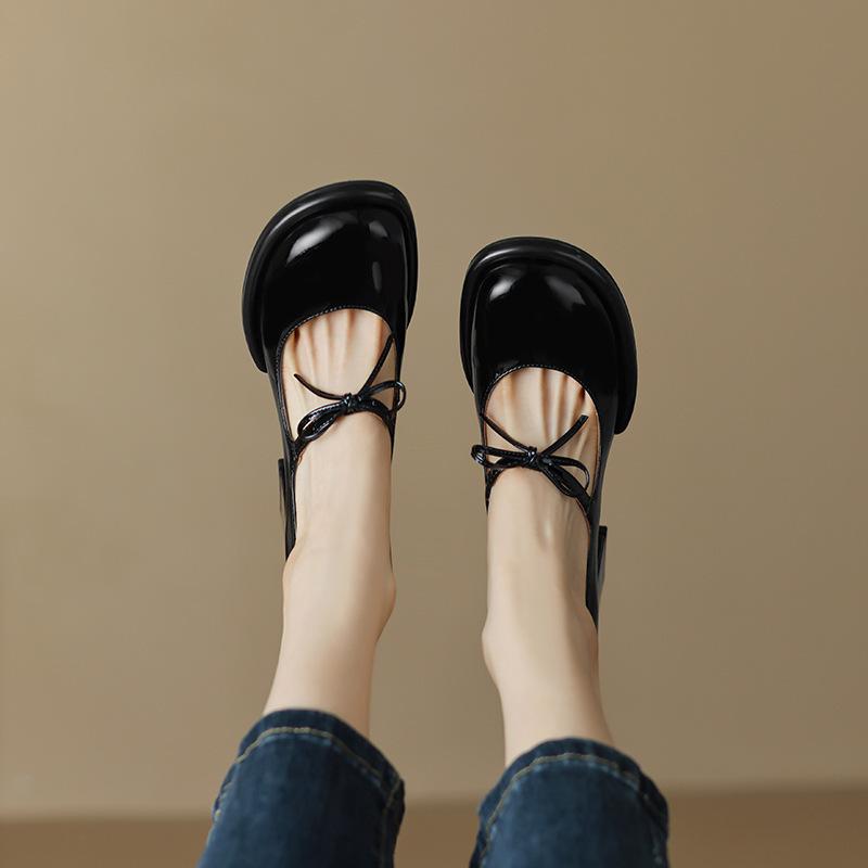 Бордовые туфли на высоком каблуке женские летние туфли Мэри Джейн 2024 года с бантом французские свадебные туфли