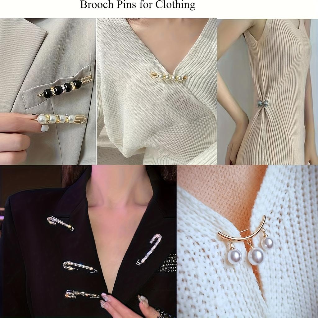 150pcs Freshwater Pearls Brooches and Pins Bulk - Fashion Decorative Safety Pins Brooches Brooches Brooches Pins Pins Socks