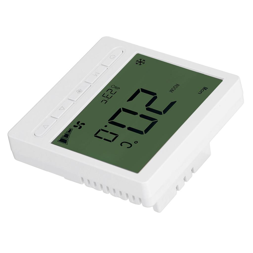 Smart Fan Coil Thermostat ABS LCD Screen Anti Interference Intelligent Thermostat for Home 220V