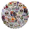60 Pictures Dia De Los Muertos Skull Doodle Stickers Decorative Notebook Skateboard Water Cup Stickers