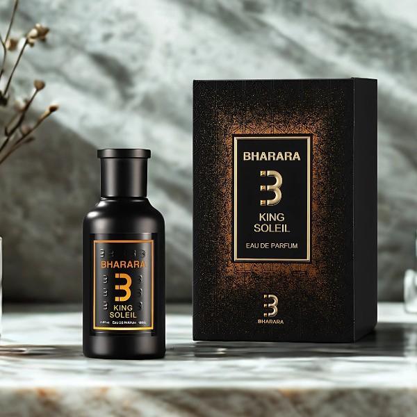 BHARARA KING SOLEIL Arabic Perfume for Men, Dubai Scent, Long Lasting Fragrance, Light Up Gift Box, Middle Eastern Oud Perfume less