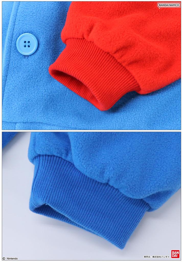 Kaitak Family Super Mario Kids' Pajamas, Long Sleeve Microfleece, Red, 110cm, 130cm, 150cm (130cm, Red)