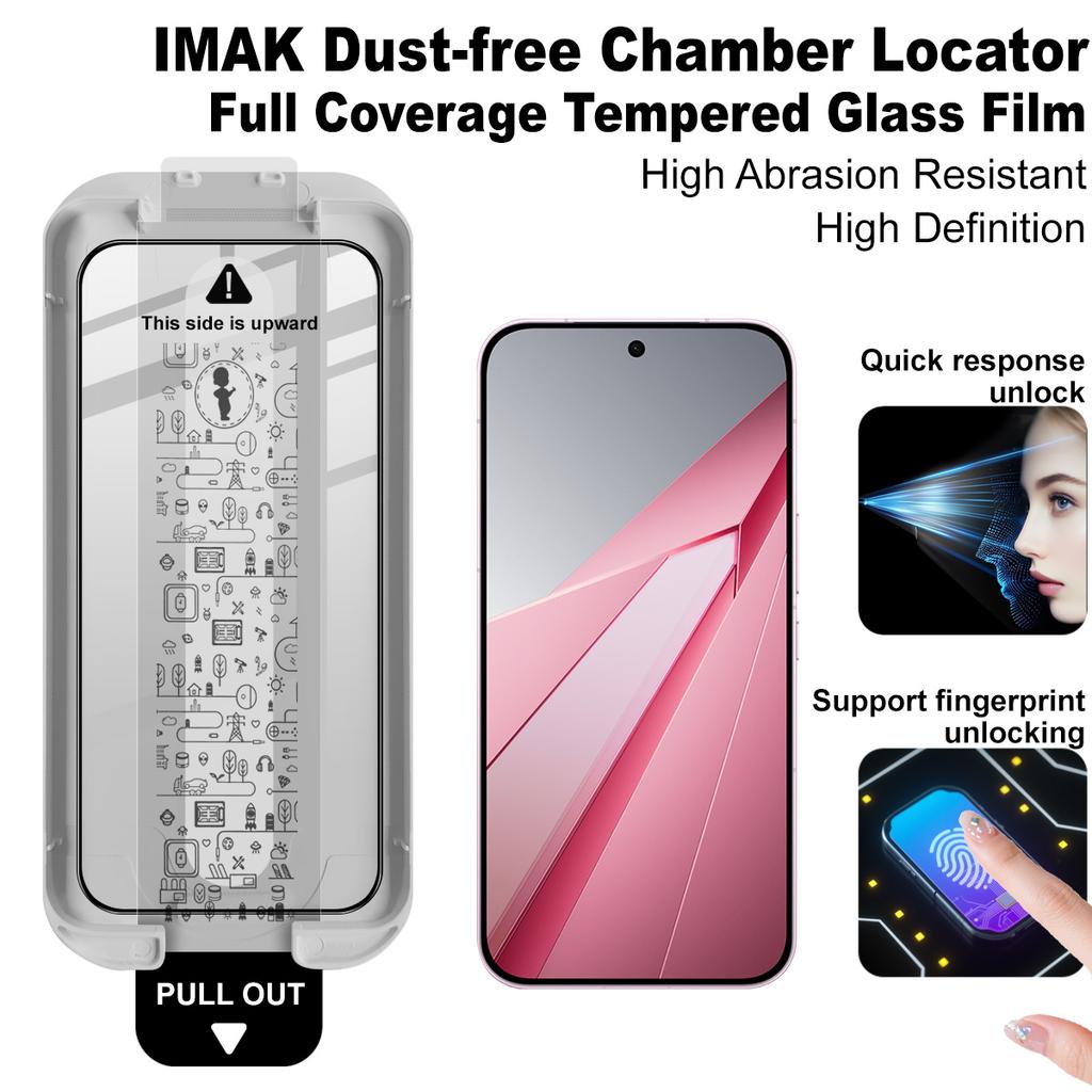 Для OPPO K15 Pro Plus 5G Стекло IMAK Безпылевая Кабина Закаленное Стекло на Весь Экран Поддерживает Разблокировку по Отпечатку Пальца
