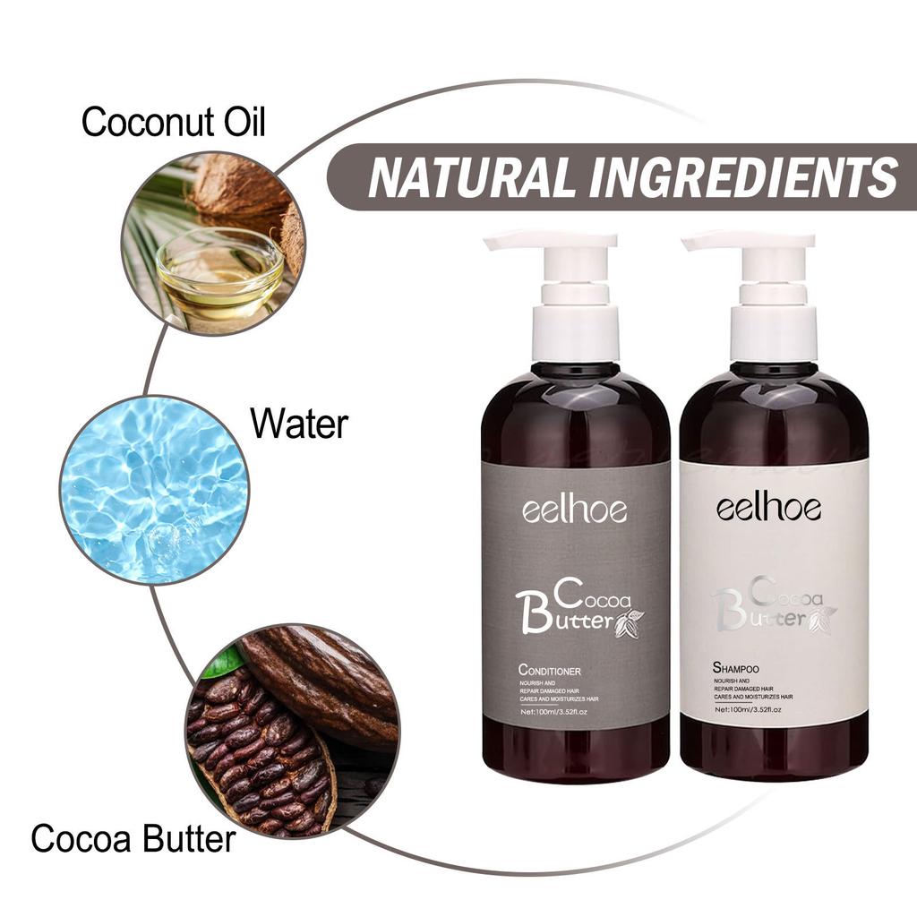 EELHOE Coconut Oil Hair Shampoo Hair Growth No Silicone Oil Control Anti Dandruff Itching Cleansing Professional Hair Treatment 100ml