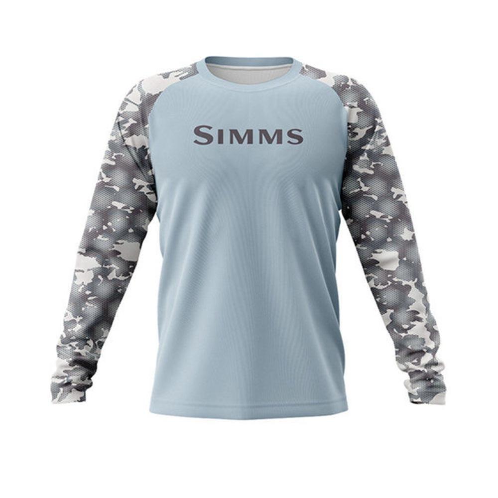 Горячая Распродажа SIMMS Одежда от солнца Камуфляжный Рыболовный Костюм Luya Футболка с длинным рукавом Летний Открытый Рыболовный Костюм Дышащий