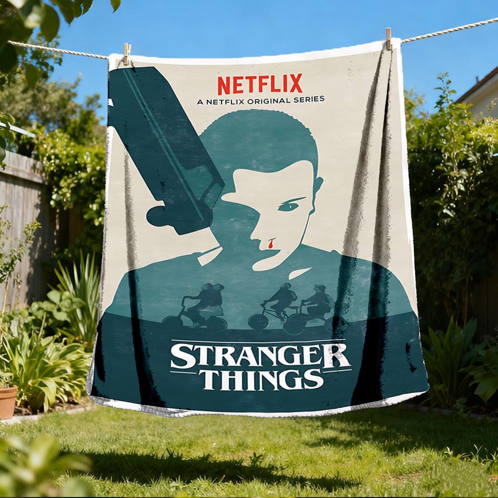 1 шт. Плед Stranger Things для улицы, легкий фланелевый плед для путешествий, кемпинга, гостиной, дивана, кресла, мягкий