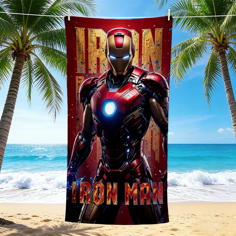 1Pc Iron Man Suit Up Beach Towel Quick Dry Multiuse For Beach Pool Gym Yoga Home Travel Christmas Halloween Xmas Gift N197