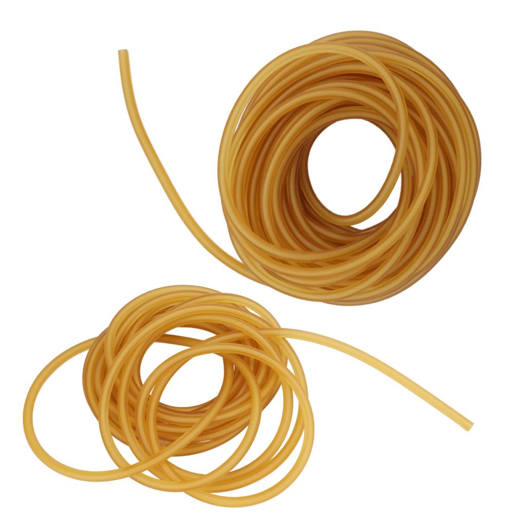 Латексная резинка, желтая высокоэластичная трубка из натурального каучука для рогаток, выполнения фитнес-упражнений