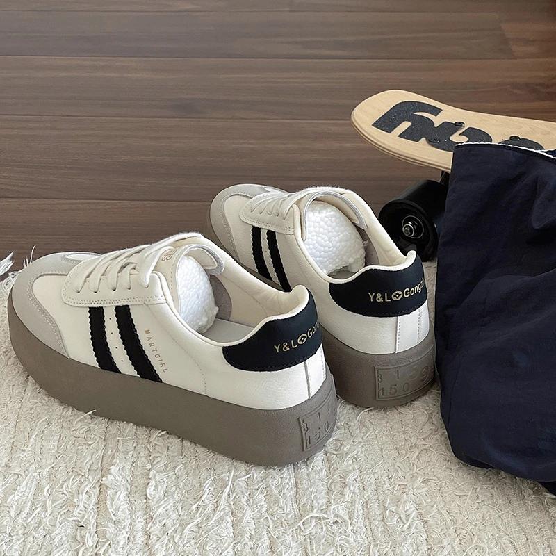 Лоферы женские туфли новый тренд толстая подошва цвет соответствует всем повседневным спортивным сноуборд-обувь