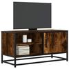 VidaXL TV Cabinet Smoked Oak 80x34.5x40 Cm Engineered Wood and Metal, TV Stand, Hi-fi Cabinet, Entertainment Center, Buffet 848821