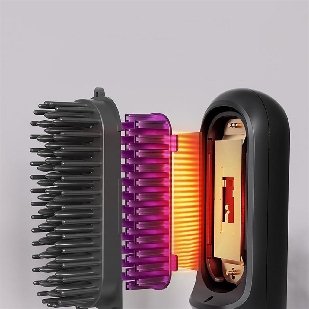 Расческа для выпрямления, прямые и вьющиеся волосы, шина для челки двойного назначения, электрические щипцы для завивки