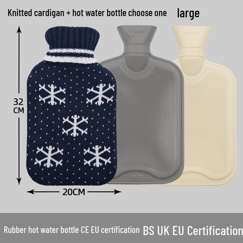 Explosion-Proof Hot Water Bottle: Rubber Design for Stomach and Feet, Long-Lasting Warmth