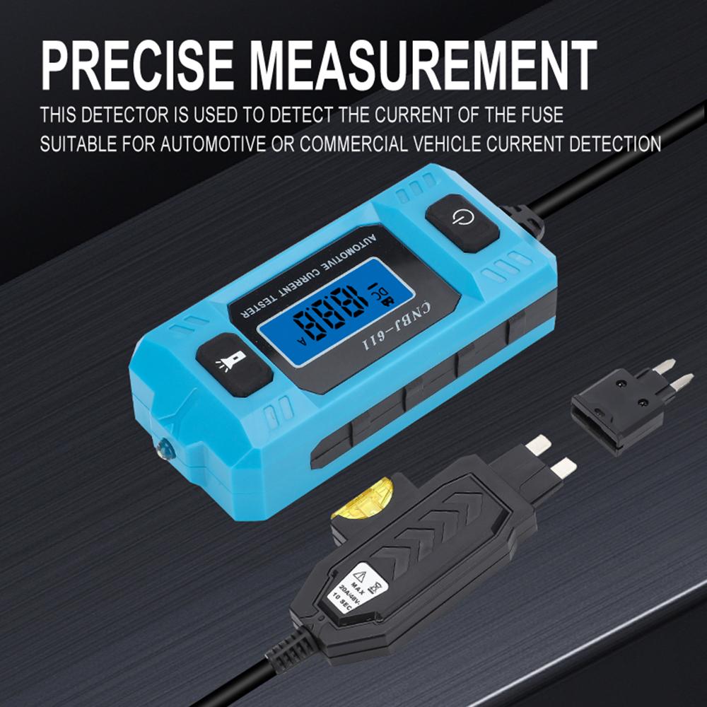 Automobile Current Tester with Backlight LCD Display LED Light Car Gauge for Current Detection