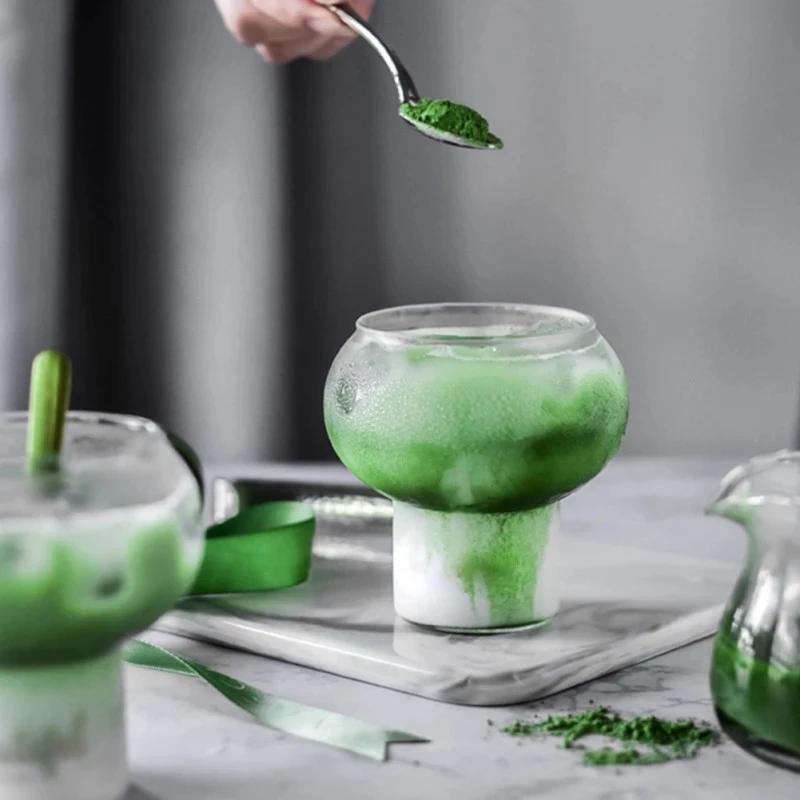 Стеклянная кружка для коктейля в скандинавском стиле, кофейная кружка, прозрачный шар, стакан для йогурта, мусса, мороженого, десерта, кружка для молочного коктейля