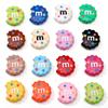 Двусторонние бисквитные шармы Эмаль M Дизайн с подтеками для DIY украшений 2 или 10 шт.