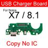 USB ChargerJack Plug Board For Nokia 8.1 X7 TA-1131 Charging Port Dock Connector Mic Microphone Flex Cable Board Repair Parts
