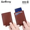 Baellerry Men RFID Wallet Aluminum Anti Theft Mini Card Holder Fashion Money Bag Vintage Design Business Purse Wallets