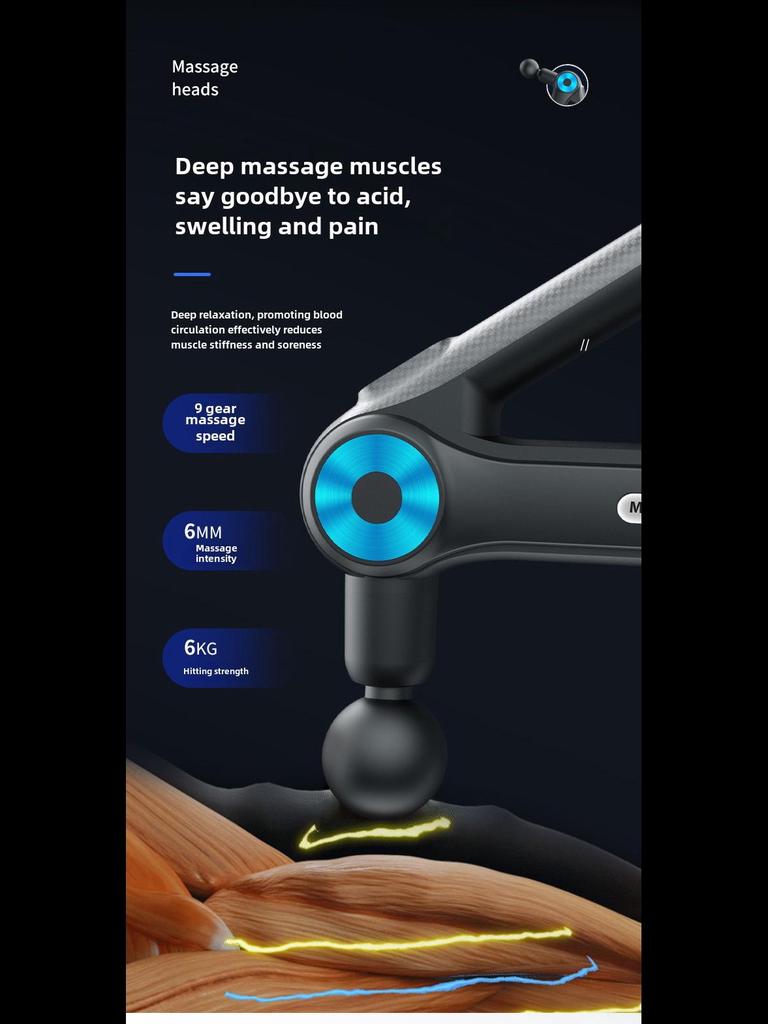 Электрический треугольный массажный пистолет для расслабления мышц и фитнеса