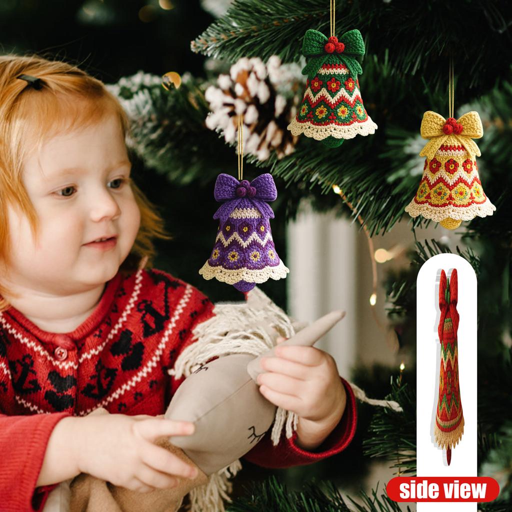 2D Christmas Bell Pendant, Christmas Tree Pendant, Home Decoration, Acrylic Pendant