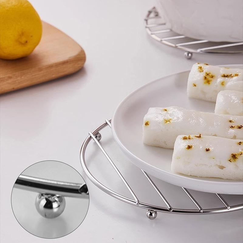 Круглая квадратная подставка из нержавеющей стали для кастрюль и сковородок, держатель, коврики для столовых приборов, коврики для посуды, подставки для напитков, кухонные инструменты, подставка