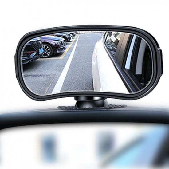 2x Car Auxiliary Blind Spot Convex Mirror Rear View Adjustable Wide Angle Mirror