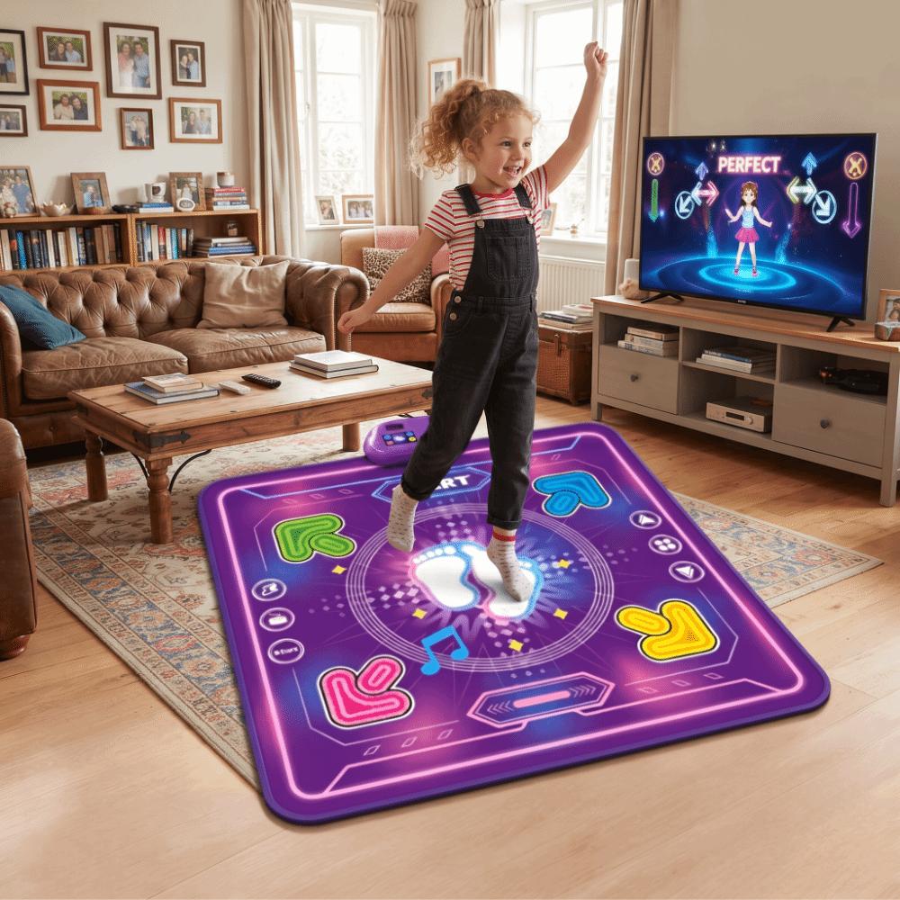 Double Players Mode Dancing Blanket 9 Levels Light Up Jump Mat Electronic Dance Mat Kids Toy