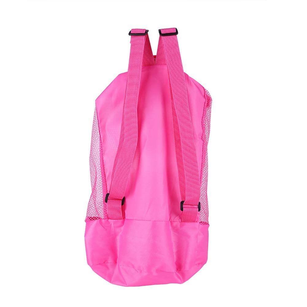 Washable Material Beach Storage Bag Large Mesh Shell Toy Bag Outdoor Beach