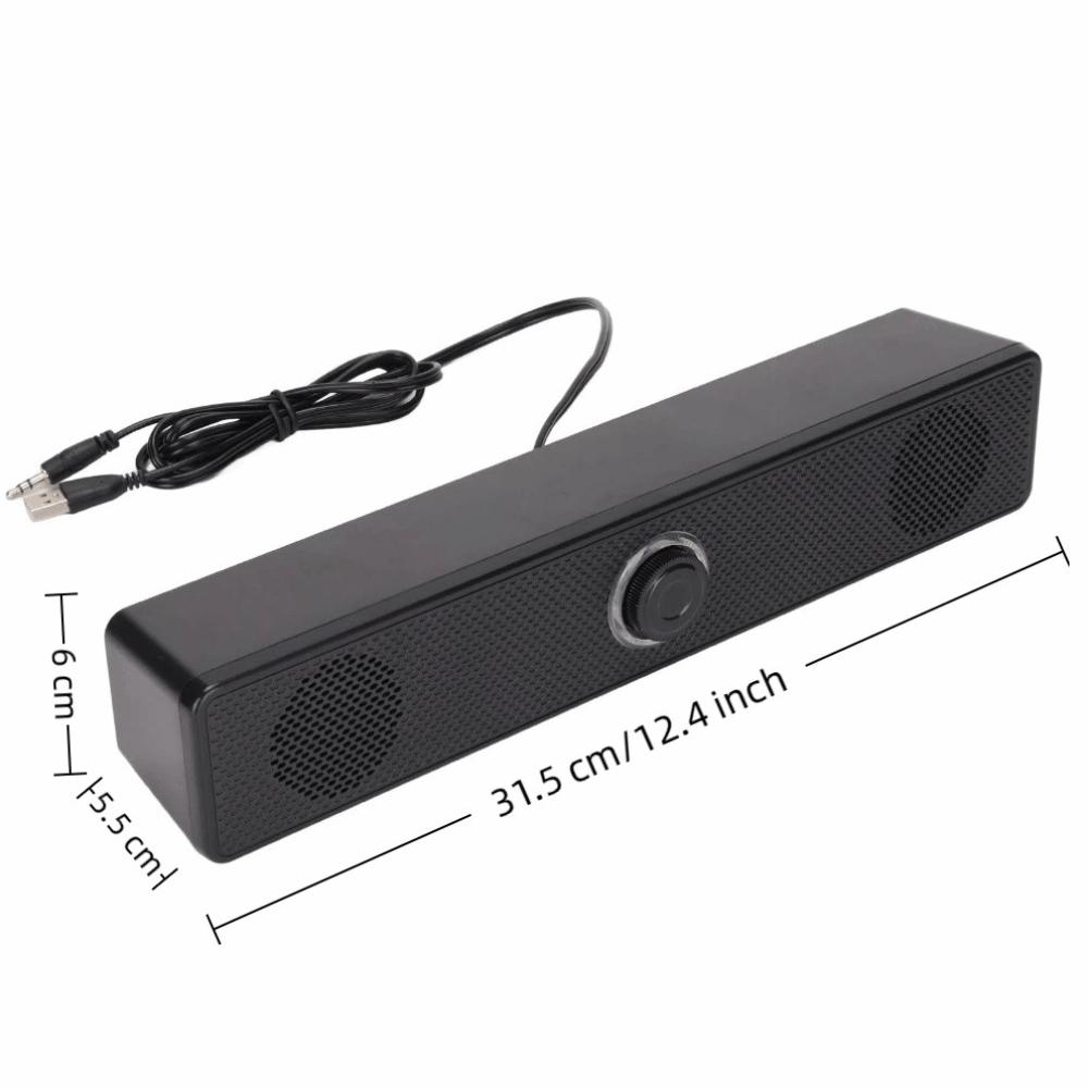 3.5mm Input Double Horns with Volume Control Wired Connection Computer Speaker  Music Listening