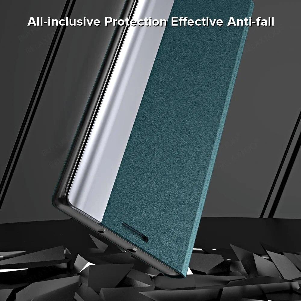 Матовый кожаный чехол для Xiaomi Mi 13T 12T 11T Pro 12X 12S Магнитный кожаный чехол для Mi 13 Pro 12 11 Lite с откидным держателем, чехол для телефона