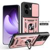 Чехол для OPPO Reno 13F, Слайд-защита объектива камеры, Бронированный чехол для Reno 13F 13 F Reno13F, Бамперы военного класса, Кольцо-подставка