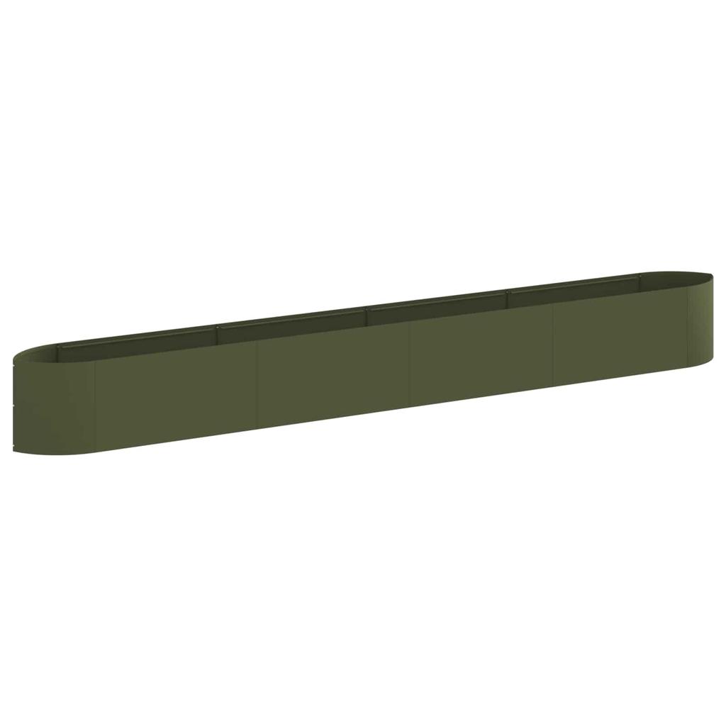 Raised Garden Bed Olive Green 380 x 40 x 40 cm Steel