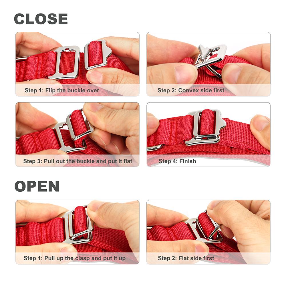 Военный тактический ошейник для собак с ручкой, прочный нейлоновый ошейник для дрессировки домашних животных, быстрый контроль для средних и больших собак, французский бульдог