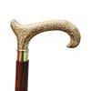 Handcrafted Wooden Walking Stick with Brass Handle Cane Decorative Functional Gift