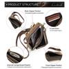 Ретро Мужская Сумка на Плечо/Через Плечо из Кожи Crazy Horse для Мобильного Телефона, Модная Повседневная Маленькая Сумка